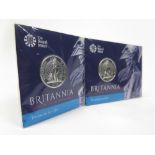 Fifty Pounds (2) Both 2015 Silver issues, BU as issued