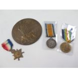 1915 Star Trio and Death plaque to SE.7996 Pte George John Alexander AVC. Died 24/3/1917 aged 45,