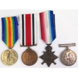 1915 Star Trio to 56575 Pte E W Broadhurst RAMC, with a GV Special Constabulary Medal named