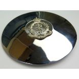 Royal Army Medical Corps Plaid Brooch, chrome