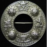 Argyll & Sutherland Highlanders Officers Plaid Brooch, Silver hallmarked (Edinburgh 1883). Scratched