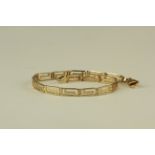 9ct Gold Byzantine link Bracelet weight 6.5 grams