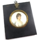 Portrait miniature. Hand painted Portrait miniature of Elizabeth (Eliza), daughter of George