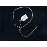 9ct Gold 18 inch Fancy link Chain with matching Bracelet weight 30.7 grams