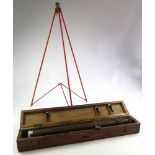 Large brass ross telescope, dated 1906, length 74.5cm approx., contained in original case,