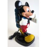 Mickey Mouse Telephone, by Tyco, depicting Mickey walking with a back pack, untested height 34.5cm