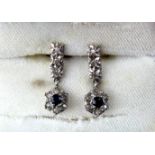 9ct Gold Sapphire Earrings weight 2.1 grams