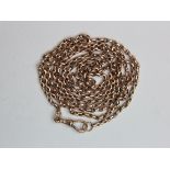 9ct Hallmarked "Muff" chain, approx length 117cm and weight approx 21.8g