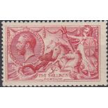 GB - GV 1918 5/- rose-red SG416 VLMM cat £325   (1)