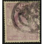 GB - EDVII 2s6d pale dull purple SG261 used cat £180