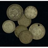 China (7) Kwang-Tung milled silver and nickel minors, mixed grade (one holed)