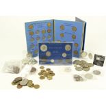 GB Coins, pre-decimal collection in a tub, including silver.