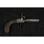 19th century percussion side hammer pocket pistol by Gallyon of Cambridge