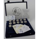 Alderney / Guernsey Silver Proof One Pounds (11) FDC in hard plastic capsules with a selection of