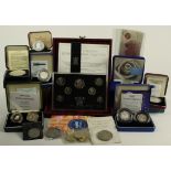 GB Commemoratives, Sets and Silver Proofs, a collection 1970s-1990s, noted 1996 silver proof set,