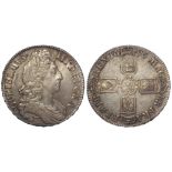 Crown 1696 Third Bust, First Harp, ESC 94 GVF/VF with some underlying lustre, the reverse with