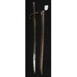 A French Model 1866 Sabre Bayonet made at Tulle in 1874. Light rusting overall. In its steel