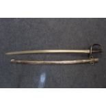 1885 pattern cavalry troopers sword dated /87 made in Solingen regimental marked on scabbard and