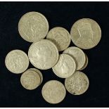 Cyprus (12) silver coins 19th-20thC from circulation.
