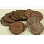 GB Copper Victorian Pennies (11) a mixture from 1853 - 1858 (no 1856). nVF - GVF