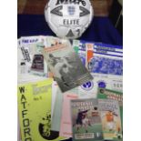Football selection, 50+ items inc. handbooks, club magazines, fanzines, photos, annuals, a signed