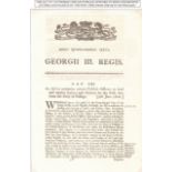 Postal History, P. Jones Collection, Free Franking Privilege George 3rd Act of Parliament document