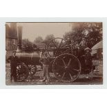 Postcard, a fine RP of traction engine, c1912, purported to be Church Crookham, Fleet, Hants with