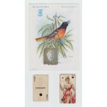 Trade cards, USA, Singer Sewing Machines, American Songbirds, 'XL' size (set, 16 cards, vg), sold