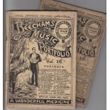 Music, two editions of the Beecham's Music Portfolio, vols 16 & 19, late 1800's (some foxing, fair/