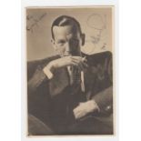 Autograph, Noel Coward, ink signature on b&w promotional card, dated 1942 and dedicated to Sydney