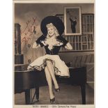 Cinema autograph, Betty Grable, b/w promotional photo, approx 25cm x 20cm, dedicated & signed in red