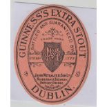 Beer Label, Guinness's Extra Stout, John Metcalfe & Son Ltd, Yorkshire, v.o, (gd/vg) (1)