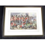 Artwork, Harry Payne, original signed watercolour showing the Middlesex Regiment in action at the