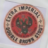 Beer Label, Charles Reya London, Extra Imperial Double Brown Stout, 1898, circular, (sl wear o/w