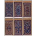 Tobacco silks, L. Youdell Collection, Persian Carpet Designs, small size (set, 20 silks) (gd/vg)