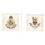 Tobacco silks, L. Youdell Collection, R & J Lea, Regimental Crests & Badges (set, 100 silks plus