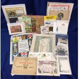 Ephemera, selection of children related items, early 1900's onwards inc. Boys Own Paper 1908,