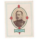 Tobacco silks, L. Youdell Collection, Muratti, Great War Leaders, 'P' size (14/18) (3 fair, rest gd)