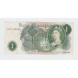 Banknotes, eight Bank of England £1 notes, four O'Brien, prefix C69 (x2), 14H & K88 & four Fforde