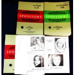 Cinema & Stage, four editions of the 'Spotlight' casting directory, Actors & Actresses, 1981/82 (A-K