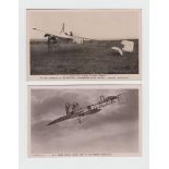 Postcards, Aviation, 2 RP's showing B C Hucks, one sitting at the controls of his Bleriot looping