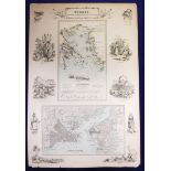 Maps, Turkey, a collection of 9 vintage maps of Turkey, mostly hand coloured extracts, 19th &