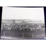 Photographs, two large card mounted b/w photographic images showing rural market scenes, Annual