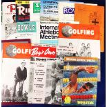 Sport, mixed selection of magazines, brochures and programmes, 1950's onwards including London v