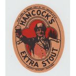 Beer Label, Hancock and Co Ltd, Wales, Hancock's Extra Stout, v.o, 85mm high (vg) (1)