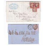 Postal History, P. Jones Collection, two GB QV covers, both London to Rotterdam 1879, one with a two