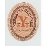 Beer Label, John Young & Co Limited, Edinburgh, Scotch Porter, v.o, (vg) (1)