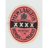 Beer Label, Mew, Langton, Newport I.W, Brewers to His Majesty, XXXX, v.o, (sl staining) (1)