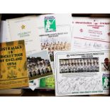 Cricket, mixed selection, mainly modern including annuals, scorecards, team sheets (both autograph