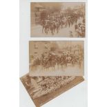 Postcards, Windsor, Military funeral processions with troops and gun carriage, different regiments